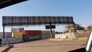 إغلاق جسر المك نمر بالحاويات- ارشيفية