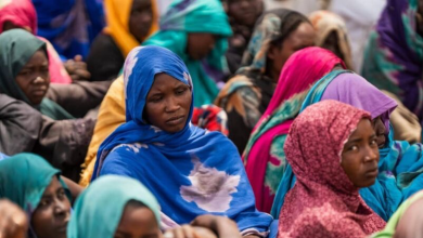 لاجئات سودانيات في موقع مؤقت في كولبوس داخل تشاد- ارشيف