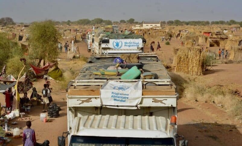 مساعدات برنامج الأغذية تصل إلى النازحين في طويلة.. صورة ل "WFP"