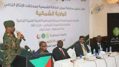 بنك السودان يطلق محفظة تمويل لدعم الزراعة والطاقة الشمسية في الولاية الشمالية المصدر :بنك السودان المركزي