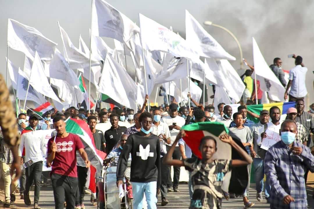 مظاهرات حاشدة وسط العاصمة الخرطوم